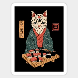 Neko Sushi Bar Magnet